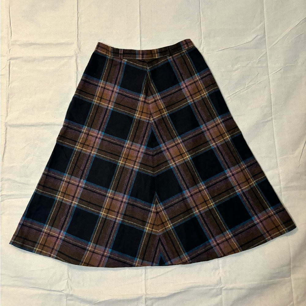 Cottagecore Vintage Plaid Skirt